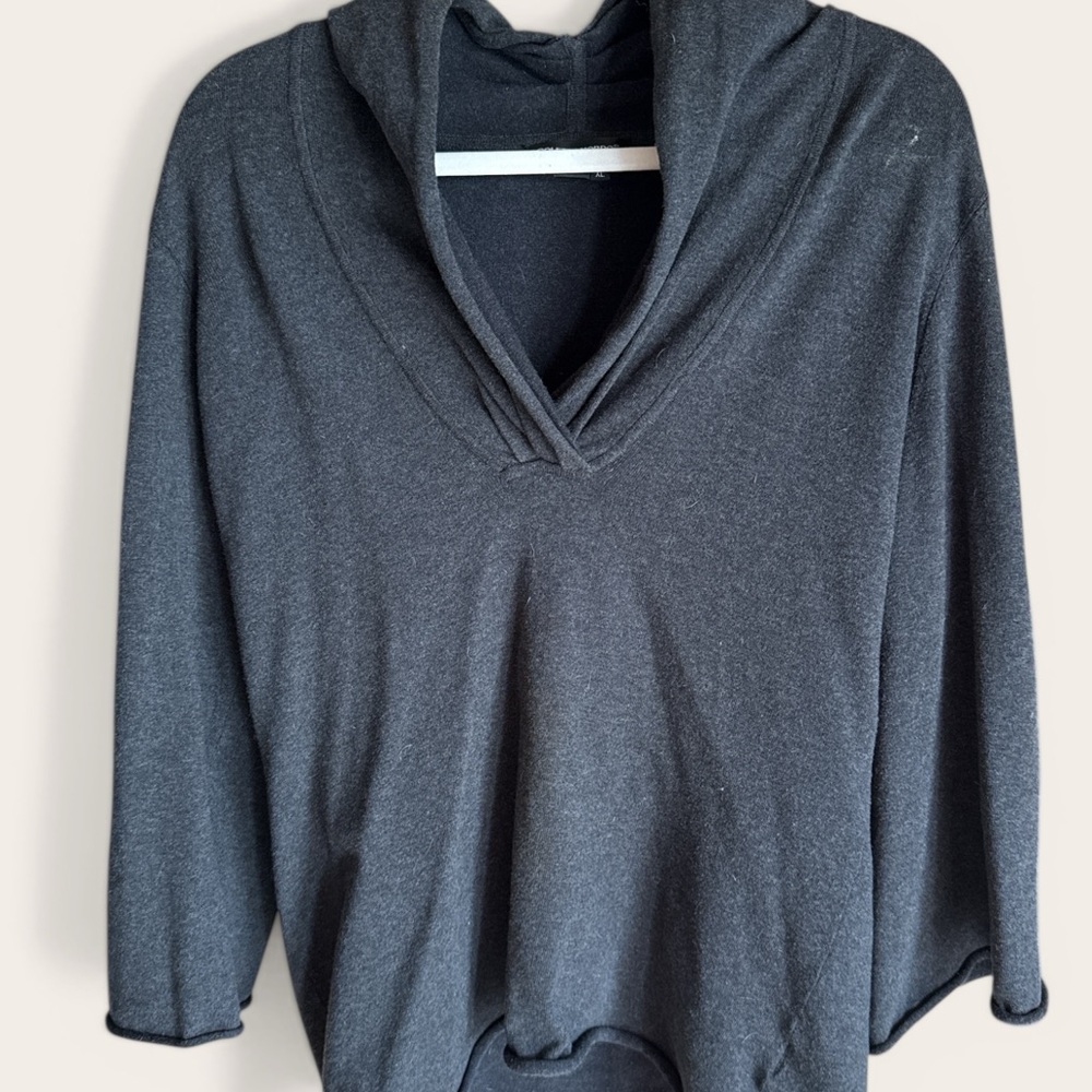 Charcoal Gray V Neck Sweater.